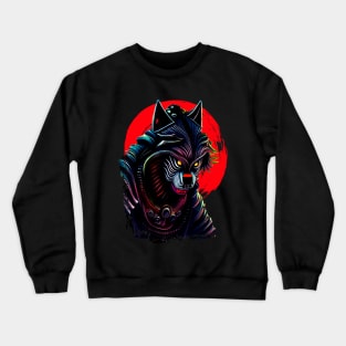 werewolf in Samurai armour Crewneck Sweatshirt